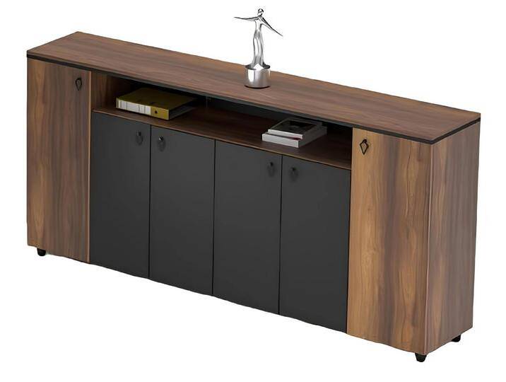 Xlmoebel Sideboard Arbeitszimmer Schrank mit Flügeltüren in Braun und Schwarz (1 St., Sideboard), Hergestellt in Europa, braun von OTTO