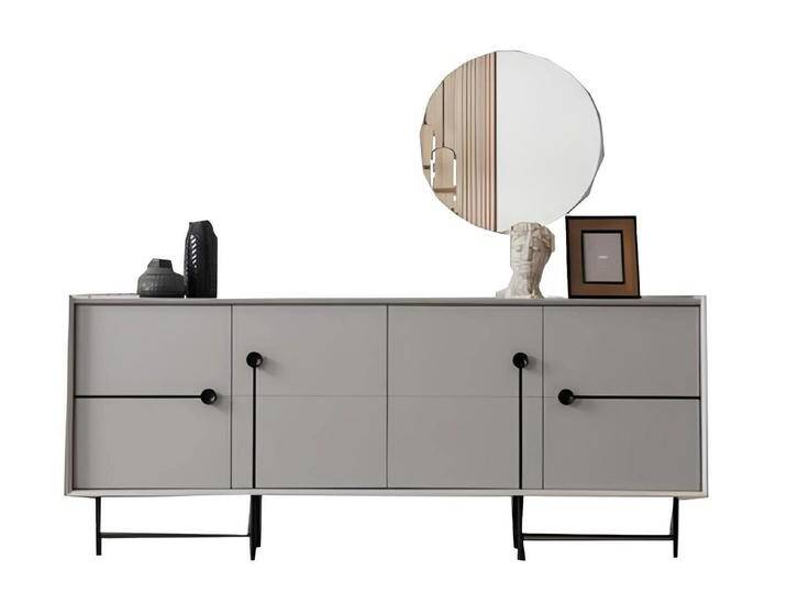 Xlmoebel Sideboard Dreiteiliges Set mit Sideboard, Kommode, Schrank, Anrichte, Highboard (4tlg. EsszimmerSet(Sideboard + 3x Spiegel) von OTTO