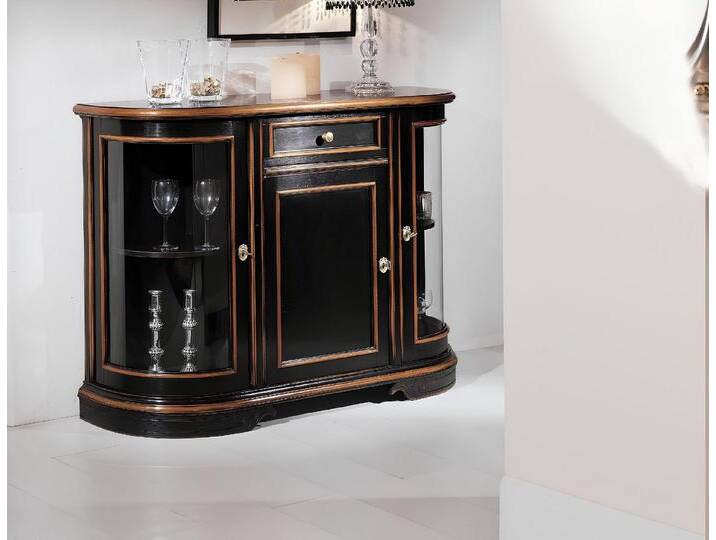 Xlmoebel Sideboard Klassischer Schrank für Wohnzimmer aus Massivholz - Vitrine Anrichte (Anrichte), Hergestellt in Europa, braun von OTTO