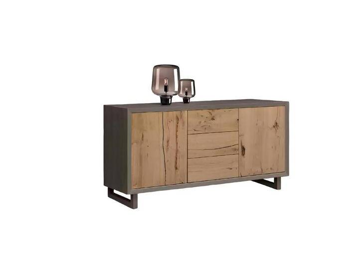 Xlmoebel Sideboard Luxuriöse Anrichte Buffet Schrank mit drei Schubladen in Braun-Grau (1 St., Sideboard), Hergestellt in Europa, grau von OTTO