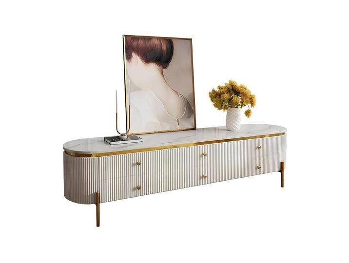 Xlmoebel Sideboard Neu Luxus Kommode Schrank in Hochglanz für Fernsehwand von rtv Design (Sideboard), Hergestellt in Europa, weiß von OTTO