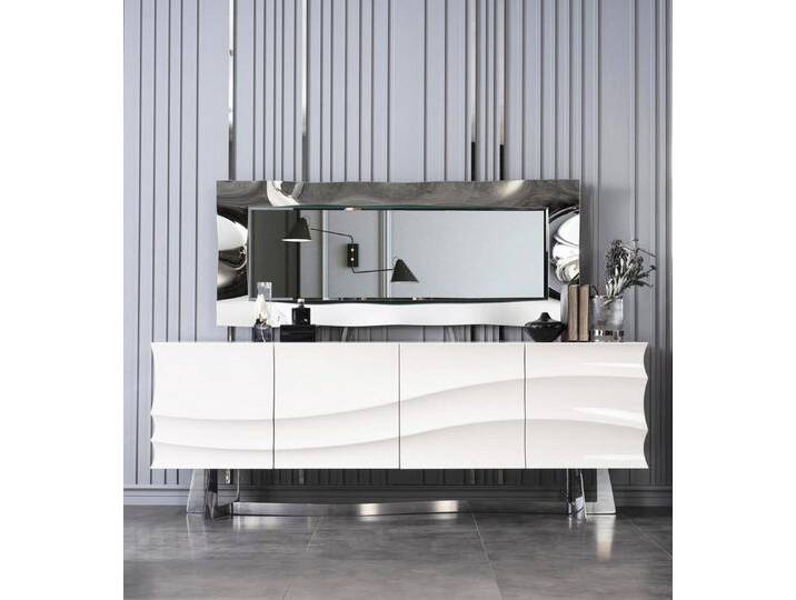 Xlmoebel Sideboard Neues Holz-Wohnzimmermöbel-Set mit Sideboard und Spiegel, Schminktisch (Sideboard + Spiegel), Hergestellt in Europa, weiß von OTTO