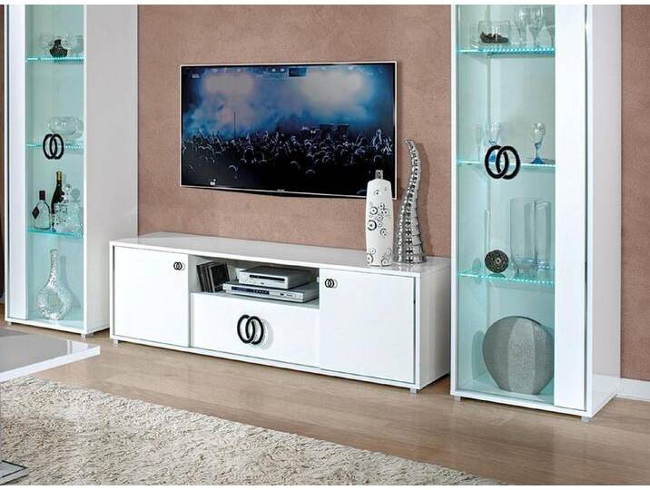 Xlmoebel Sideboard Neues modernes weißes TV-Sideboard-Regal mit Tischdesign, 160 cm lang (Sideboard), Hergestellt in Europa, weiß von OTTO