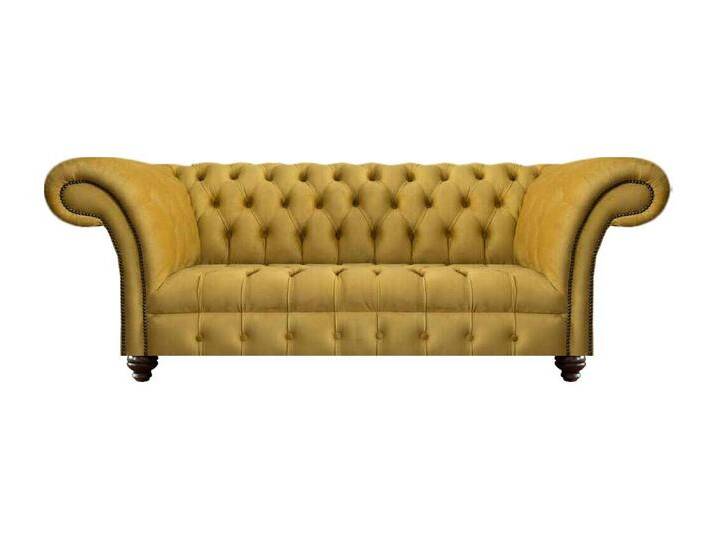 Xlmoebel Sofa Chesterfield Gelbe 3-Sitzer Sofa Edle Wohnzimmer Textil, Made in Europa, gelb von OTTO
