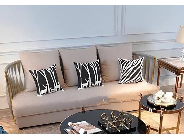 Xlmoebel Sofa Chesterfield Sofa in Beige für drei Personen mit Polsterung und Design, Hergestellt in Europa, beige von OTTO