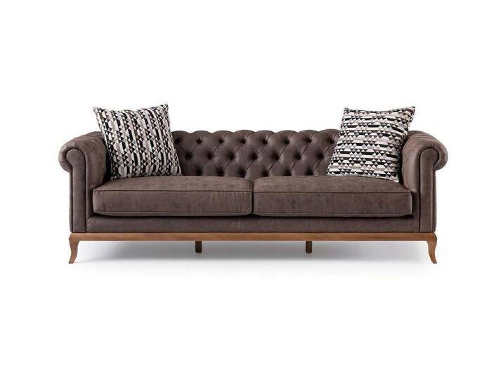 Xlmoebel Chesterfield-Sofa Dreisitzer Sofa Lounge Couch Polstermöbel Kunstleder Chesterfield, Hergestellt in Europa, braun Xlmoebel Chesterfield-Sofa Dreisitzer Sofa Lounge Couch Polstermöbel Kunstleder Chesterfield, Hergestellt in Europa, braun von OTTO
