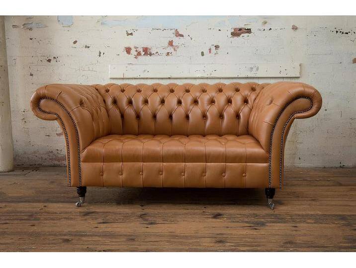 Xlmoebel 2-Sitzer Großes Zweisitzer-Sofa in Designer-Braun aus Textil und Leder, Hergestellt in Europa, braun von OTTO