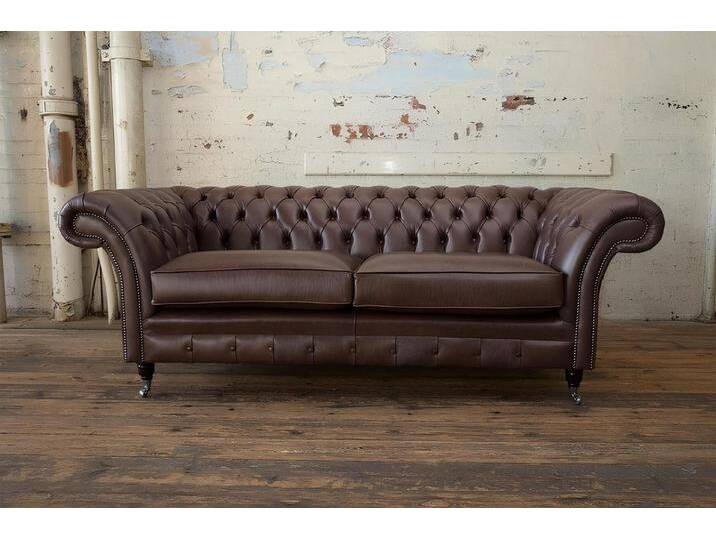Xlmoebel 3-Sitzer Luxuriöses Dreisitzer-Sofa mit klassischem Design aus Kunstleder, Hergestellt in Europa, braun Xlmoebel 3-Sitzer Luxuriöses Dreisitzer-Sofa mit klassischem Design aus Kunstleder, Hergestellt in Europa, braun von OTTO