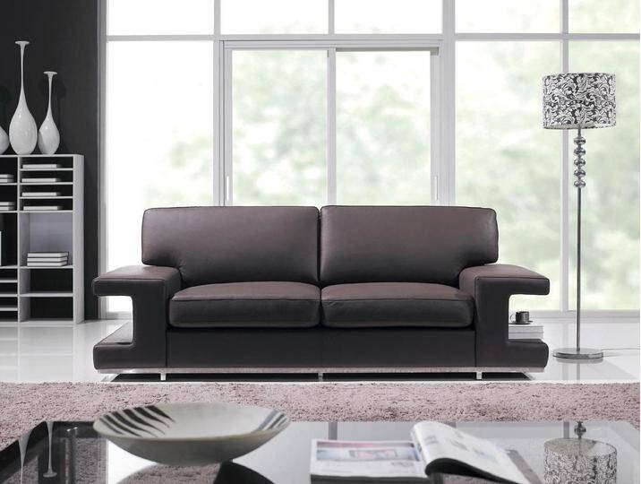 Xlmoebel 2-Sitzer Neues Design Club Leder Zweisitzer Sofa Polstermöbel Couch, Hergestellt in Europa, braun von OTTO