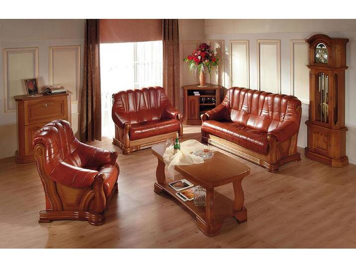 Xlmoebel 2-Sitzer Traditionelles Zweisitzer-Sofa Polstermöbel Leder 2-Sitzer Couch, Hergestellt in Europa, braun von OTTO