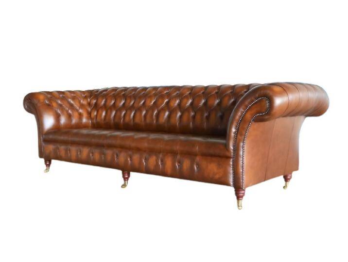Xlmoebel Sofa Vier-Sitzer Polstercouch im modernen Stil aus Leder und Stoff -, 1 Teile, Hergestellt in Europa, braun von OTTO