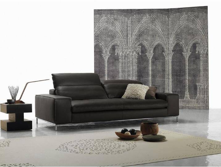 Xlmoebel 2-Sitzer Luxuriöses Zweisitzer-Sofa aus Leder für das Wohnzimmer Couch, Hergestellt in Europa, schwarz von OTTO