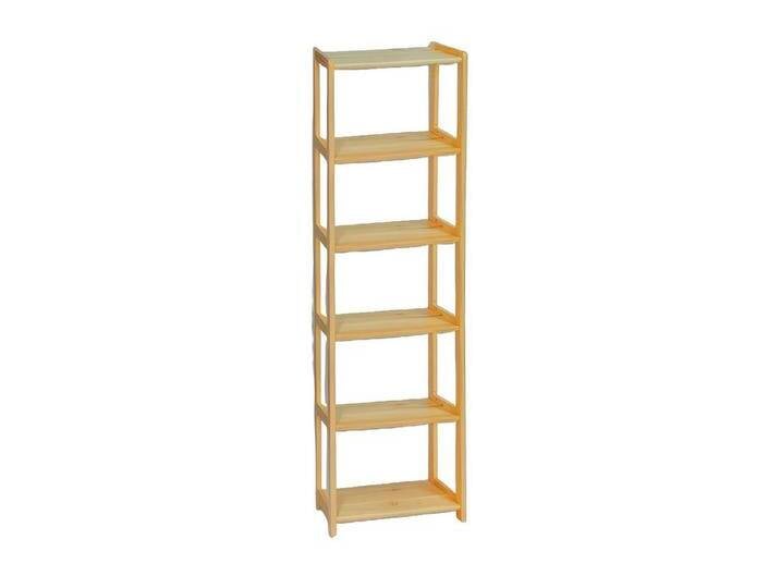 Xlmoebel Standregal Regal aus massivem Holz handgefertigt für die Wand - Aufbewahrung, 1-tlg., Hergestellt in Europa, braun von OTTO