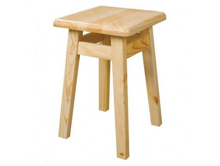 Xlmoebel Stuhl Massiver Holz Sitzstuhl Tisch Naturholz Beistelltisch Holzhocker (1 St), Hergestellt in Europa, braun von OTTO