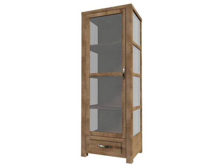 Xlmoebel Vitrine Esszimmer-Schrank aus Glas mit Regal und Vitrine in Landhausstil (1-St., Vitrine) Hergestellt in Europa, braun von OTTO