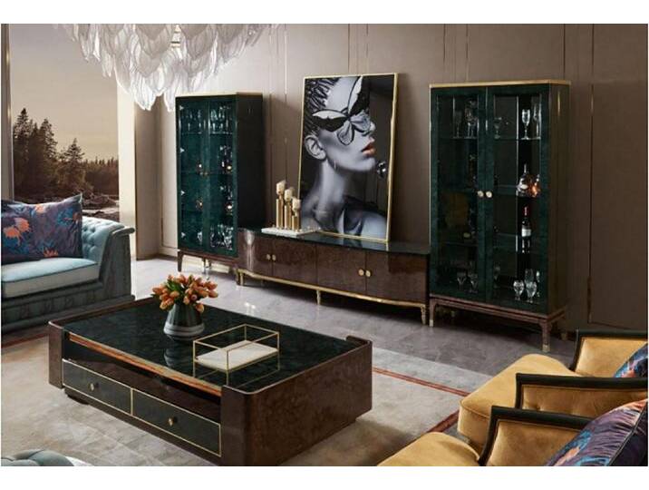 Xlmoebel Vitrine Glasvitrine Designer Möbel Schrank für Kommoden und Vitrinen (Vitrine) Hergestellt in Europa, schwarz von OTTO