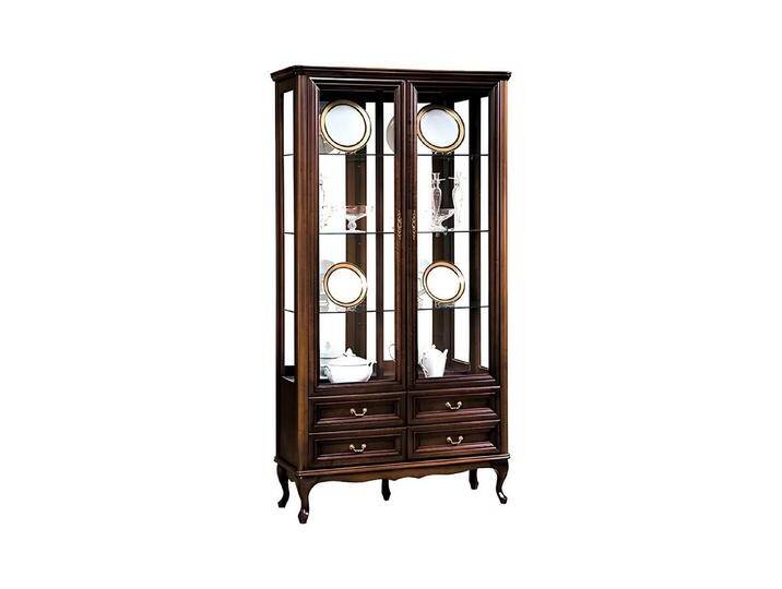 Xlmoebel Vitrine Glasvitrine ausgestellt Regalschrank Objektschrank Schrank (1-St., Vitrine) Hergestellt in Europa, braun von OTTO