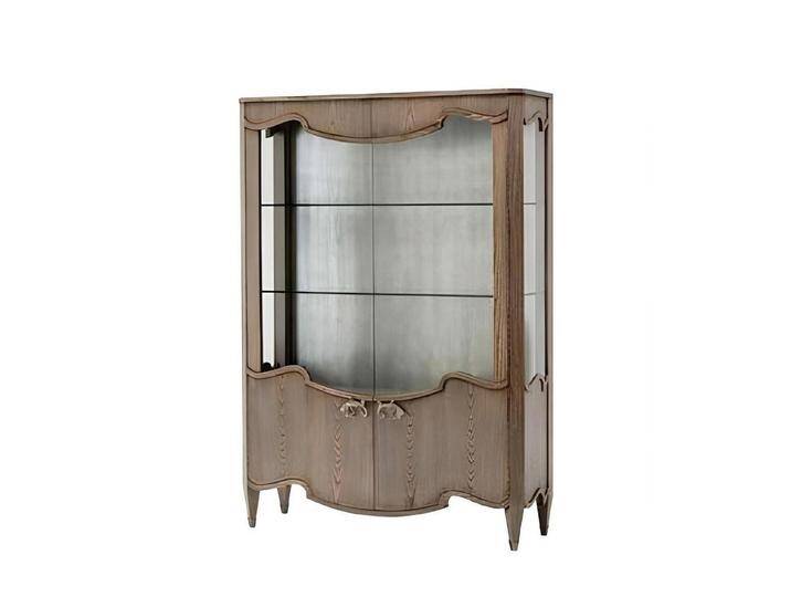 Xlmoebel Vitrine Italienisches Möbel-Set mit Glasvitrinen und Barock-Glasschränken (1-St., Vitrine) Hergestellt in Europa, braun von OTTO