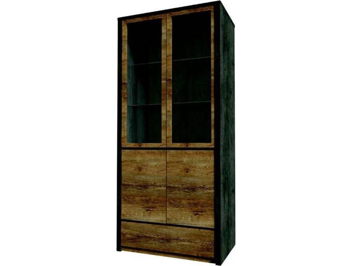 Xlmoebel Vitrine Klassische Glasvitrine Anrichte Schrank - Vitrinenschrank (1-St., Vitrine) Hergestellt in Europa, braun von OTTO