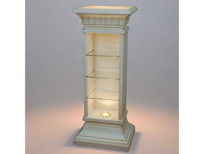 Xlmoebel Vitrine Moderne Glasvitrine mit LED-Beleuchtung elegantes Regal Sofort (Vitrine), weiß von OTTO