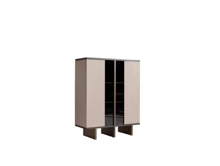 Xlmoebel Vitrine Moderne Holz Wohnzimmer Weinbar Vitrine Schrank (Bar - Vitrine) Hergestellt in Europa, beige von OTTO