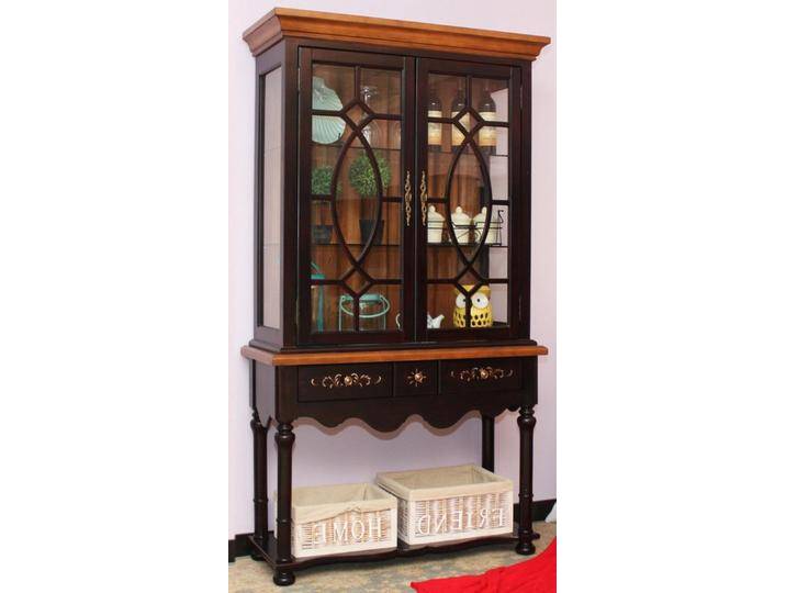 Xlmoebel Glasvitrine Neu Designer Glasvitrine Barschrank Schrank Regal Wohnzimmer Möbel (Vitrine) Hergestellt in Europa, braun von OTTO