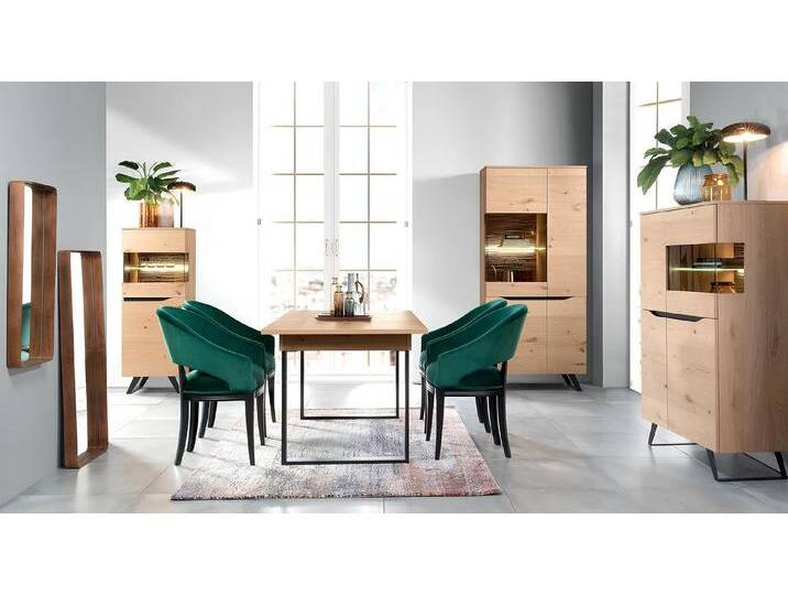 Xlmoebel Vitrine Neue Designer Holzregale mit moderner Glasvitrine in Schrankform (Vitrine) Hergestellt in Europa, beige von OTTO