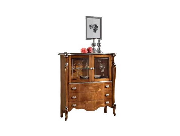 Xlmoebel Vitrine Neuer luxuriöser Schrank aus braunem Holz mit Schubfächern für das (Vitrine) Hergestellt in Europa, braun von OTTO