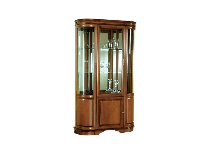 Xlmoebel Vitrine Vitrinenmöbel Ausstellungsschrank Glasvitrine Regalschrank Möbelregal (1-St., Vitrine) Hergestellt in Europa, braun von OTTO