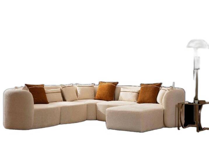 Xlmoebel Wohnlandschaft Beige Modernes L-förmiges Sofa für das Wohnzimmer mit Pouf Sitzmöbel, 1 Teile, Hergestellt in Europa, beige Xlmoebel Wohnlandschaft Beige Modernes L-förmiges Sofa für das Wohnzimmer mit Pouf Sitzmöbel, 1 Teile, Hergestellt in Europa, beige von OTTO