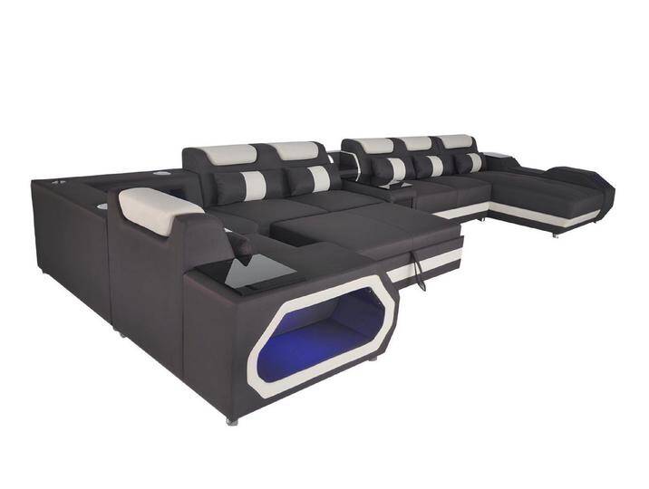 Xlmoebel Wohnlandschaft Design XXL Moderne Leder Polster Ecksofa Wohnlandschaft, Hergestellt in Europa, schwarz Xlmoebel Wohnlandschaft Design XXL Moderne Leder Polster Ecksofa Wohnlandschaft, Hergestellt in Europa, schwarz von OTTO