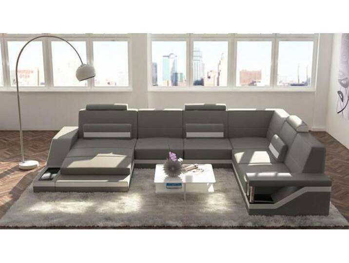 Xlmoebel Wohnlandschaft Designer Wohnlandschaft in U-Form mit USB-Anschluss Ecksofa Polster, Hergestellt in Europa, grau, Variante B Xlmoebel Wohnlandschaft Designer Wohnlandschaft in U-Form mit USB-Anschluss Ecksofa Polster, Hergestellt in Europa, grau, Variante B von OTTO