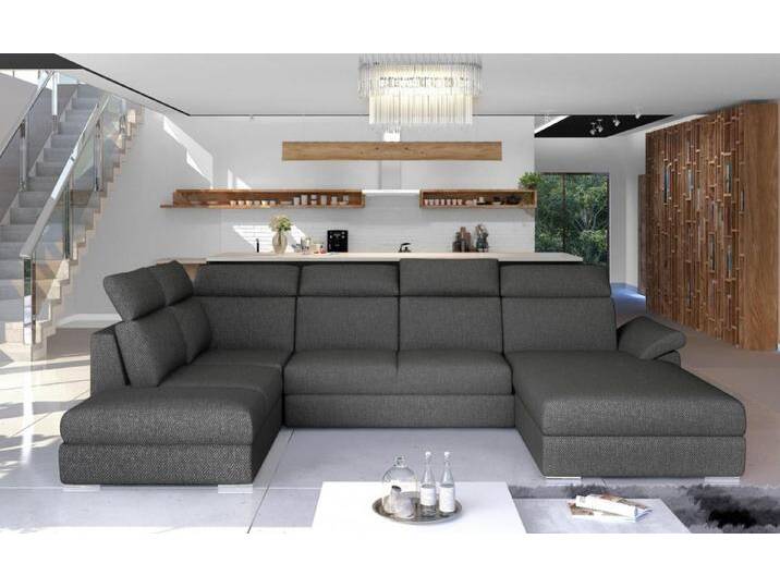Xlmoebel Wohnlandschaft Modernes U-Form Sofa aus Stoff – Design Couch mit Polsterung, Hergestellt in Europa, grau, Variante A, Dunkelgrau Xlmoebel Wohnlandschaft Modernes U-Form Sofa aus Stoff – Design Couch mit Polsterung, Hergestellt in Europa, grau, Variante A, Dunkelgrau von OTTO