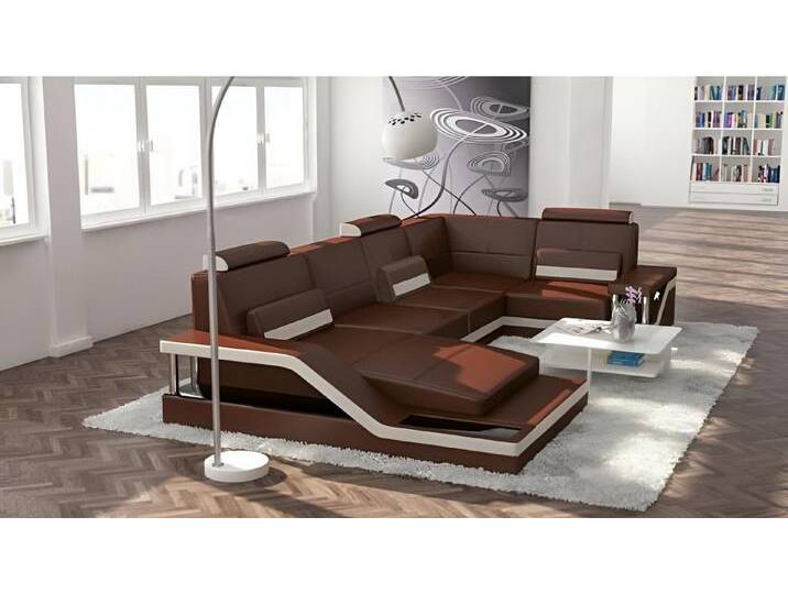 Xlmoebel Wohnlandschaft Sofa mit USB-Anschluss und Eckpolsterung in Textil, Leder und Stoff, Hergestellt in Europa, beige braun, Variante B Xlmoebel Wohnlandschaft Sofa mit USB-Anschluss und Eckpolsterung in Textil, Leder und Stoff, Hergestellt in Europa, beige braun, Variante B von OTTO