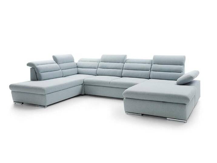 Xlmoebel Wohnlandschaft U-förmiges Ecksofa mit Schlaffunktion - Wohnlandschaft Couchgarnitur, Hergestellt in Europa, blau von OTTO