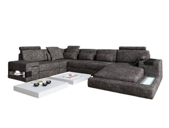 Xlmoebel Wohnlandschaft Zeitgemäßes Wohnzimmer-Design Ecksofa mit Textilpolsterung in U-Form, 1 Teile, Hergestellt in Europa, grau von OTTO