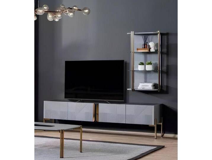 Xlmoebel Wohnwand Designer Set 2 Stück. Wohnkombination Lowboard Wandschrank Wohnmöbel, (2-St., 1x Lowboard + 1x Wandschrank), Hergestellt in Europa von OTTO