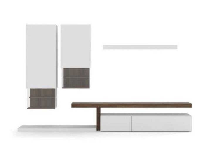 Xlmoebel Wohnwand Helle Wohnwand Einrichtungsstücke Zeitgenössische Wandregale TV-Möbel, (6-St., 2x TV-Ständer, 2x Wandregal, 2x Seitenschrank) von OTTO