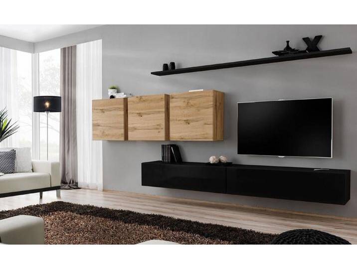 Xlmoebel Wohnwand Komplett Set 7tlg TV-Schrank Sideboard Wohnraum Möbel Zeitgemäß, (7-St., 1x Wohnwand + 2x TV Ständer + 3x Wandschrank + 2x Wandregal) von OTTO