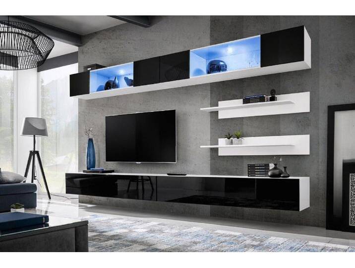 Xlmoebel Wohnwand Luxus Wohnzimmer Kombination 6-teilig Wandregal 2x TV-Ständer, (7-St., Wohnwand, 2x TV Ständer, 2x Wandschrank, 2x Wandregal) von OTTO