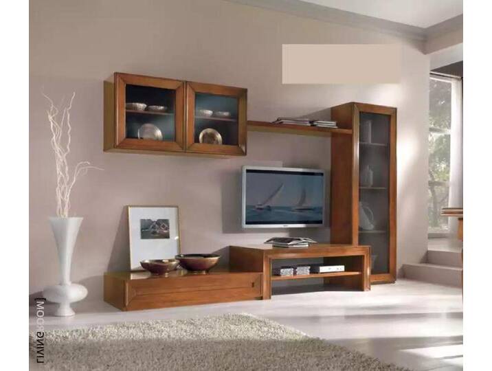 Xlmoebel Wohnwand Möbelset für das Wohnzimmer mit Schrank, Vitrine und Sideboard -, (Wohnwand), Hergestellt in Europa, braun von OTTO
