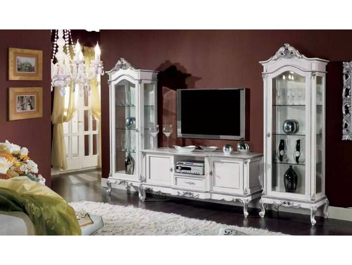 Xlmoebel Wohnwand Neu 3-teiliges Design-Wohnzimmer-Ensemble mit Wandregal, TV-Ständer, (Set 3tlg. Wohnwand (TV-Ständer + 2x Vitrine) von OTTO