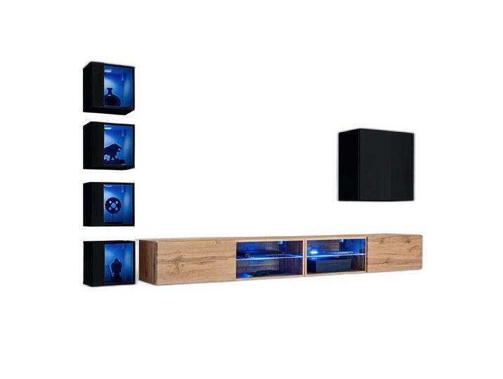 Xlmoebel Wohnwand Vollständig Moderne Designer Wohnkombination TV-Regale Wandmöbel, (8-St., 2x TV Ständer + 6x Wandschrank), Hergestellt in Europa von OTTO