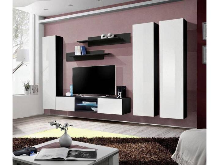 Xlmoebel Wohnwand Wohnen Ensemble Wandschränke Fernsehregal Premium Möbel, (6-St., 1x Wohnwand + 1x TV Ständer + 3x Wandschrank + 2x Wandregal) von OTTO