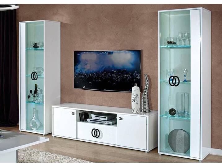 Xlmoebel Wohnwand Wohnzimmer Möbel Set mit 2 Vitrinen und TV-Schrank, modernes Design, (Set 3tlg. Wohnzimmer(RTV+2xVitrine), Hergestellt in Europa von OTTO