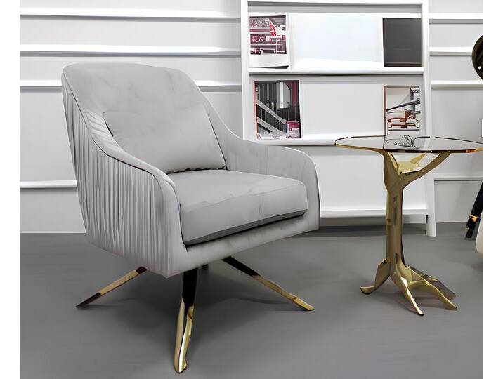 Xlmoebel Esszimmerstuhl Club Relax Lounge Stuhl Set aus Metall im Design für Gruppe von 8 (8 St), Hergestellt in Europa, grau von OTTO