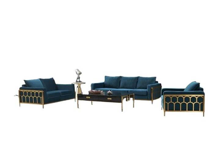 Xlmoebel Wohnzimmer-Set Dreiteiliges modernes Wohnzimmer-Design-Sofaset mit 3-Sitzer, 2-Sitzer, (3-St., Sofagarnitur 3 + 2 + 1 Sitzer) von OTTO