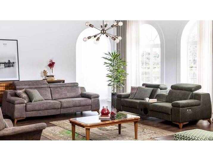 Xlmoebel Wohnzimmer-Set Grau Wohnraum Polster Gruppe XXL Große Vielseitige Sofas 3+3 Sitze, (2-St., Nur 2x 3 Sitzer), Hergestellt in Europa, grau von OTTO