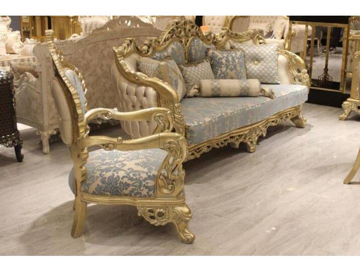 Xlmoebel Wohnzimmer-Set Klassische Sofa Kombination 3+1+1 Sitzer 3-teilig Set 2x Stühle, (3-St., 1x 3-Sitzer + 2x Sessel), Hergestellt in Europa von OTTO