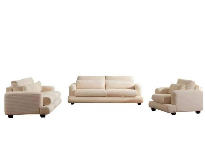 Xlmoebel Wohnzimmer-Set Luxuriöses Set aus drei weißen Designer-Stoffsofas mit Textilbezug., (3-St., Wohnzimmer-Set 3tlg (2x 3-Sitzer + Sessel) von OTTO